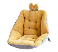Reheyre Cartoon Rabbit Ear Computer Chair Cushion, Short Plush Kawaii Gaming Chair Cushions Lazy Sofa Office Floor Pillow Mat Cute Stuff for Gamer Bedroom Decor Yellow One Size