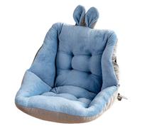 Reheyre Cartoon Rabbit Ear Computer Chair Cushion, Short Plush Kawaii Gaming Chair Cushions Lazy Sofa Office Floor Pillow Mat Cute Stuff for Gamer Bedroom Decor Blue One Size