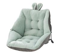 Reheyre Cartoon Rabbit Ear Computer Chair Cushion, Short Plush Kawaii Gaming Chair Cushions Lazy Sofa Office Floor Pillow Mat Cute Stuff for Gamer Bedroom Decor Green One Size