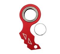 Reheyre Keychain Spinner Fidget Ring Toy, Metal Grain Machetes Stress Relief Keychain, Portable Fidget Spinners for Adults Teens Finger Flexibility Training Red