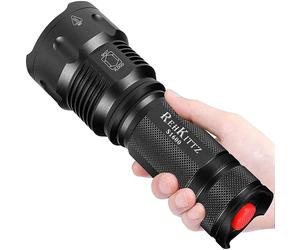 REHKITTZ LED Torch UltraBright 3300 Lumens Tactical Flashlight for Outdoors