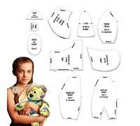 Rehmanniae Bear Template Ruler, Acrylic Bear Template Pattern Kit, Bear Sewing Set, Bear Sewing Template Pattern, Bear Sewing Patterns Template for Home Sewing Art Craft, S