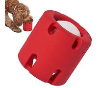 Rehmanniae Tennis Tumble Puzzle Toy, Small Tennis Balls for Dogs, Tennis Tumble Dog Toy, Tennis Tumble Puzzle Dog Toy, Rubber Interactive Rubber Dog Toy for Dogs Playing Training Toy, Red
