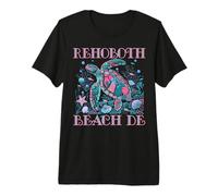 Rehoboth Beach DE Turtle Lover Colorful Beach Souvenir Premium T-Shirt