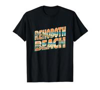 Rehoboth Beach Delaware Coastal Town Retro Vacation Value Graphic T-Shirt, Men, Black, M