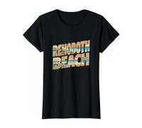 Rehoboth Beach Delaware Coastal Town Retro Vacation Value Graphic T-Shirt, Women, Black, S