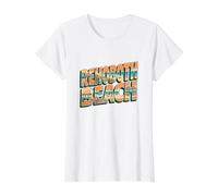 Rehoboth Beach Delaware Coastal Town Retro Vacation Value Graphic T-Shirt, Women, White, M