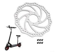 Rehoetom 160mm Electric Scooter Brake Disc for Dualtron Thunder and For Ultra Compatible Models, Stainless Steel Disc Brake Pad with 6 Mounting Screws, Heat-Dissipating