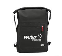 Rehoetom 25L Outdoor Backpack for Hiking and Mountaineering, Foldable Waterproof Design with PVC Mesh Fabric, Lightweight Travel Rucksack for Camping and Trekking(Black 25L)