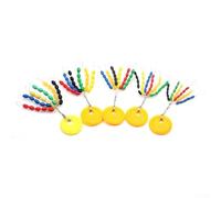 Rehoetom 30pcs Float Stops for Fishing Line, Rubber Line Stoppers Beads Rig Buffer Connectors, Oval Cylinder Shape with Colorful Plastic Rings, Compatible(SS)