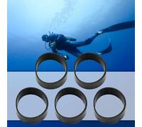 Rehoetom 5PCS Rubber Fixing Bands for 5cm Webbing Weight Belt, Diving Inner Diameter 32mm Retaining Loops, Scuba Snorkeling Accessories, Black