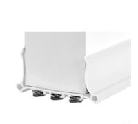 Rehoetom Adjustable Door Seal Strip for 55mm Inner Doors, Five Layer Silent Door Bottom Sealing Strip with Thickened Wool and Felt for Sound Insulation, Windproof(White)