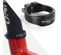 Rehoetom Aluminum Alloy Seat Post Clamp for, 31.8mm and 34.9mm Compatible with 27.2-31.8mm Seatposts, Black/Red, 35g Lightweight For Bike Component(Black2 31.8)