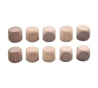 Rehoetom Blank Wooden Dice 10PCS Unfinished Wood Cubes for DIY Craft Printing Engraving Game Making Square 8-30mm for Family Fun and Creative Projects(25mm)