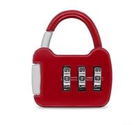 Rehoetom Combination Lock With 3 Digit Password Made Of Zinc Alloy For Lockers, Cabinets, Backpacks, And Trolleys Offering Theft Resistant Security(Red)