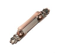 Rehoetom Decorative European Antique Style Aluminum Alloy Door Handle With Pushpull Function For Cabinets, Wardrobes, And Drawer Use Offering Long Service Life And Rust Resistance(Red bronze 215MM)