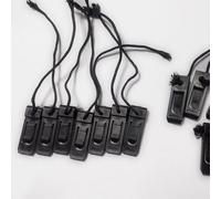 Rehoetom Detachable Surfing Fins Clip for Inflatable Paddle Board and Longboard, 4 Pack Nylon Fin Buckle with Anti-Lost Rope, Black