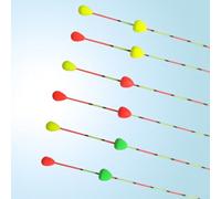 Rehoetom Float Tail Beads 10/50/100pcs - High Visibility Foam Indicator for Fishing Float Top Tip, Bright Red Yellow Visual Aid (6.8mm, 1mm Hole)(RED)