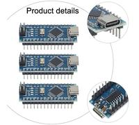 Rehoetom For Arduino-Compatible Module Board with USB-C Port, 16 MHz Clock Speed, 32KB Flash Memory, for DIY Electronics Projects (3-Pack)