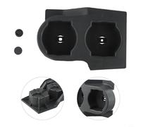 Rehoetom Front Console Dual Cup Holder Insert for Patrol Y60 1989-1998, Black Plastic Replacement Fitment, Direct Install with No Cutting or Splicing