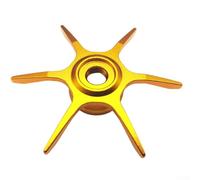Rehoetom Modified for Abu Max Series B3 B4 P3 P4 P5 Water Droplet Wheel Six Star Brake Replacement Part, Aluminum Alloy Fishing Reel Component, 65mm Diameter, 6.5g(gold)(left hand)