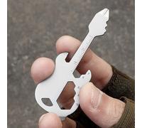 Rehoetom Multifunctional Keychain Multitool Gadgets Pocket Stainless Steel Tool Card with Bottle Opener, Screwdriver, For Bike Spoke Key, Ruler for Hikers,(Silver)(For Tiger)