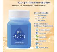 Rehoetom pH Calibration Solution Kit 50ml with ORP222mv Storage for pH Meter Probe Protection, Includes 4.0/7.0/10.0 Buffer Solutions, KCL Electrode Maintenance, 5 in 1(10.01)