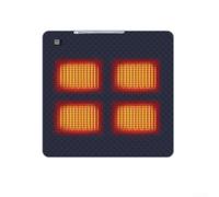 Rehoetom Rechargeable 5V Heated Seat Pad, Featuring 3 Heat Levels and 4-Zone Graphene Heating, for Indoor Office, Garden Bench or Outdoor Camping(Navy blue 45x45cm)