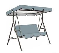 Rehoetom Replacement Canopy for 3-Pedestal Garden Swing Chair Set with Top Cover and seats Covers, Waterproof Sun Protective Oxford Cloth Shade in Gray Green Coffee Beige(Gray)