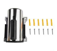 Rehoetom Retractable Barrier Strip for Wall Mount Crowd Control, Stainless Steel Housing with 2m/5m Nylon Tape, Red or Black Queue Line Isolation Belt for Banks Hotels(Black 5m)