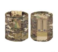 Rehoetom Roll-Up Mesh Drawstring Bag for Outdoor Camping and Hiking, 25.5x15cm Lightweight Storage Pouch with Belt Mount and Adjustable Closure, Camouflage