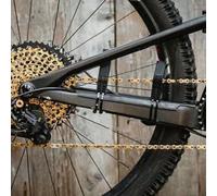 Rehoetom Rubber Chain Guard for Mountain and Road Bikes, Frame Protection Sleeve with 2 Pack (Black/Red/Orange/Blue/Green/Gray), 11.5 x 3.2 x .6 cm &(Black)