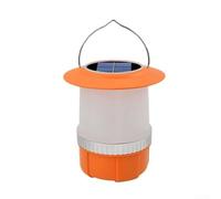 Rehoetom Solar Powered Hand Crank Outdoor Lantern with Adjustable White and Warm Light, Waterproof Camping Light for Hiking, Travel, and Lighting Needs(Orange white light)