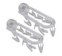 Rehoetom Suction Cup Clothes Drying Rack for Home & Garden Use | Foldable, Space-Saving Design with 9 Clips | Adjustable Height, Tool- Installation | Compatible(Transparent)