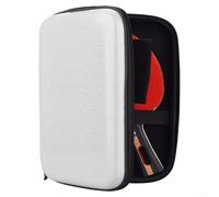 Rehoetom Table Tennis Paddle Case For EVA Hard Shell Racket Bag with Large Capacity for 2 Paddles and 6 Balls Compatible with For Ping Pong Accessories Blue(white)