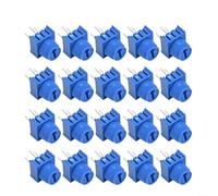 Rehoetom Trim Potentiometer 20 Pcs Set with Blue Knob - 1K 10K 50K 100K Ohm Variable Resistors for Electronic Projects, Industrial, for Arduino Prototypes,(10K)