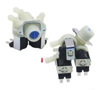 Rehoetom Washing Machine Replacement Water Inlet Valve Single Double Triple Head Copper, Controls Flow 0.02-0.8MPa, AC220V 6W, Fits Multiple Molds(D)