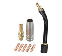 Rehoetom Welding Torch Gooseneck Kit for MB15 15AK SB15, 8-Piece Brass Swan Neck Set with Copper Conductive Tips, Compatible with 215 63616 63617, High-(0.9 mm)