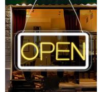 Rehomy Open Neon Sign, Dimmable LED Light Up Signs for Business Wall Decor, 10-Level Adjustable Brightness Display Sign for Window Store Club Hotel Bar Shop Coffee Salon Hotel Walls