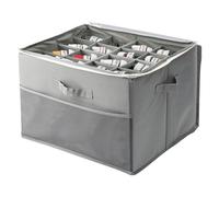 Rehomy Shoe Storage Box Organiser for Closet - 24 Cell Space Saver Shoes Containers Bin with Clear Lids Stackable,Foldable Shoe Rack Cabinet Cubby for Wardrobe, Clothes Storage Bags
