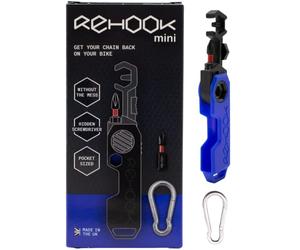 Rehook Mini Ultra Blue | Lightweight Bicycle Multi-Tool | Get Your Chain Back on Your Bike Without The Mess | Stocking Filler Present for Bike Gadget Lover | Made in UK