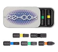 Rehook Reload 5X Mixed Tool Bits for Cyclists - 25mm Impact Screwdriver Drill Driver Bits Set PZ2, H5, H6, T25, T30, PoziDriv, POZI, Hex Allen Torx Phillips