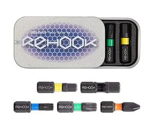 Rehook Reload 5X Mixed Tool Bits for Cyclists - 25mm Impact Screwdriver Drill Driver Bits Set PZ2, H5, H6, T25, T30, PoziDriv, POZI, Hex Allen Torx Phillips