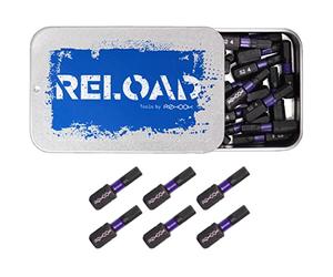 Rehook Reload H4 Hex 25mm Impact Screwdriver Bit Set, S2 Drill Driver Bits with Hex, Allen Tool Bits for Impact Drivers