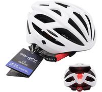 Rehook Resilience - CE Certified Cycling Helmet with Bright LED Safety Light and Detachable Visor, Bicycle Helmet for Adults Men/Women Road Cycling & Mountain Biking