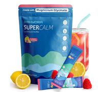 Rehydra Supercalm Powdered Drink Mix, Raspberry Lemonade, L Theanine, Ksm-66 Ashwagandha, Magnesium Glycinate, Vitamin D 3, Supplement for Relaxation & Focus, No Sugar, Non GMO, 20 Pack