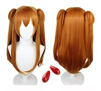 Rei Ayanami Asuka Cosplay Wig with Hair Clips Women Anime Heat Resistant Synthetic Hairwig for Cosplay Costume Anime Halloween