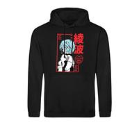 Rei Ayanami neon Genesis Evangelion Unisex Black Hoodie Size 3XL