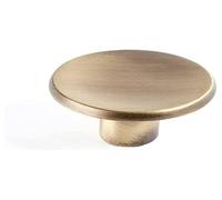 Rei BLISTER with 2 ROUND KNOBS for FURNITURE MADE in ZAMAK FINISH SATIN LEATHER MOD.774 Ø35mm