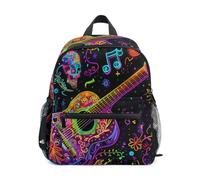 Reiacy A Guitar and A Note Singing in A Musical Scene Kids Small School Backpack, Toddler Preschool Shoulder Bookbag Kindergarten School Bag Casual Daypack